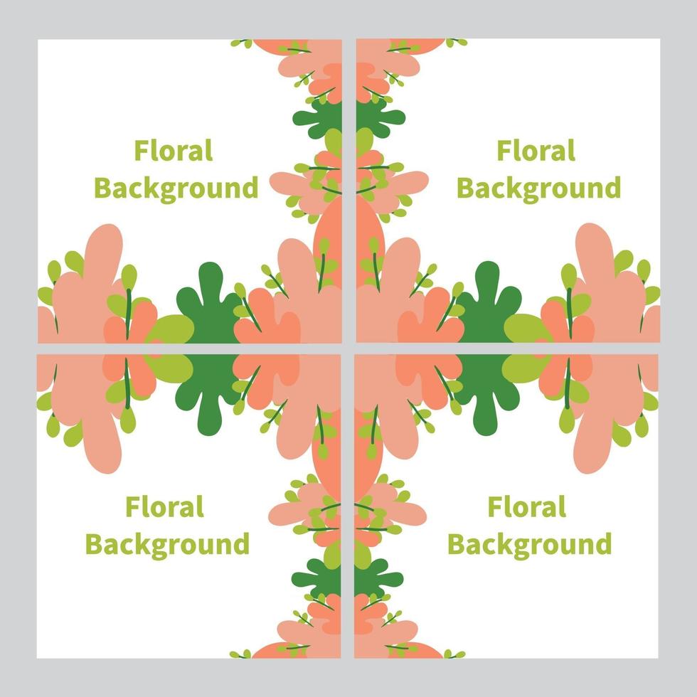 floral background. social media post background. vector