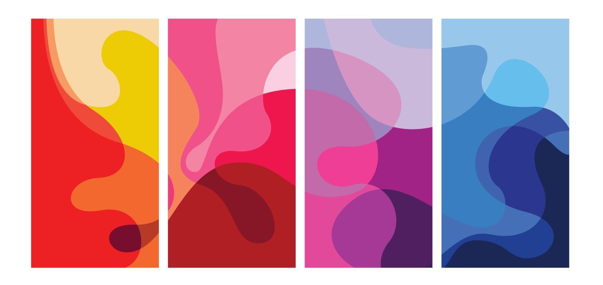 Vector colorful geometric liquid abstract background pattern for social