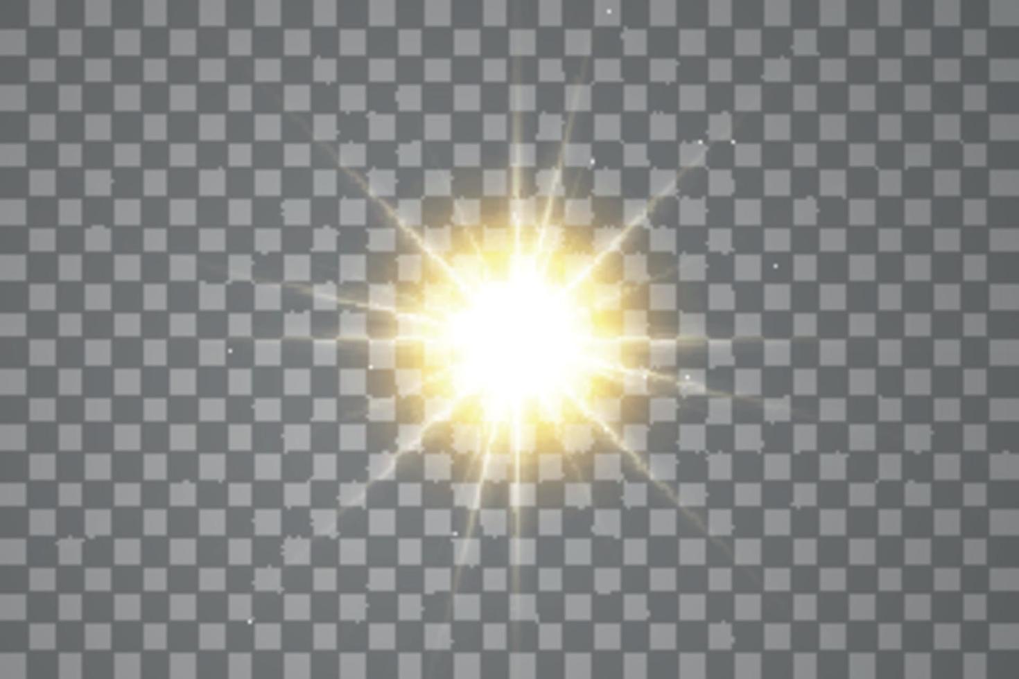 vector de concepto creativo conjunto de estrellas de efecto de luz resplandor estalla con destellos