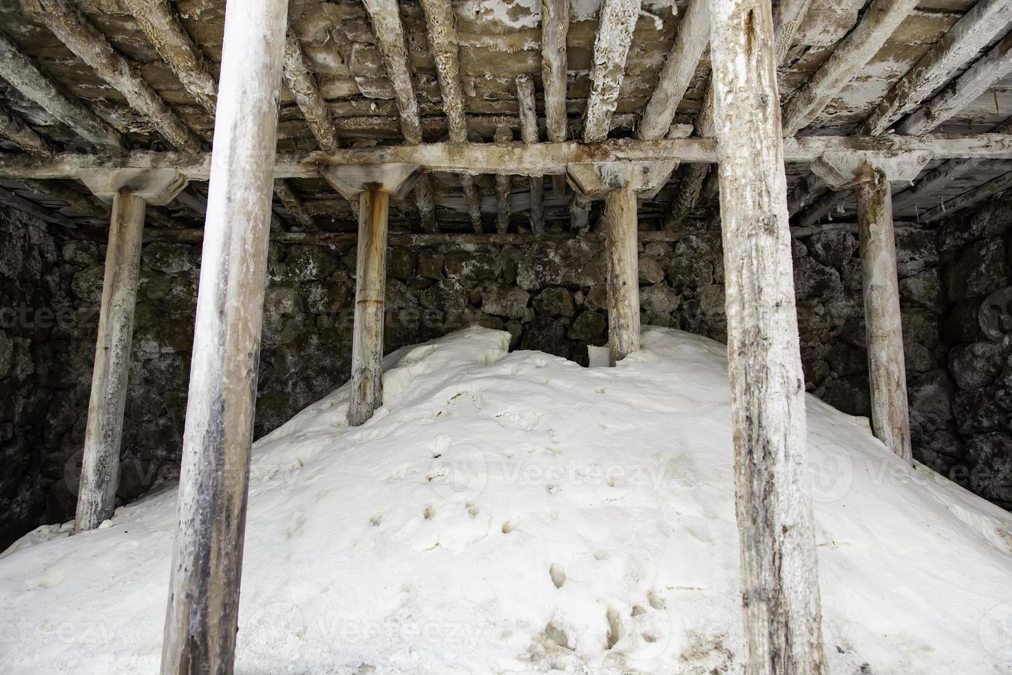 Salt in saline production in navarre, spain photo