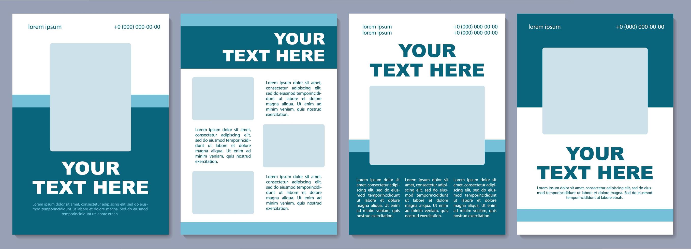 Branding process brochure template. Reaching audience. Flyer, booklet, leaflet print, cover design with copy space. Your text here. Vector layouts for magazines, annual reports, advertising posters