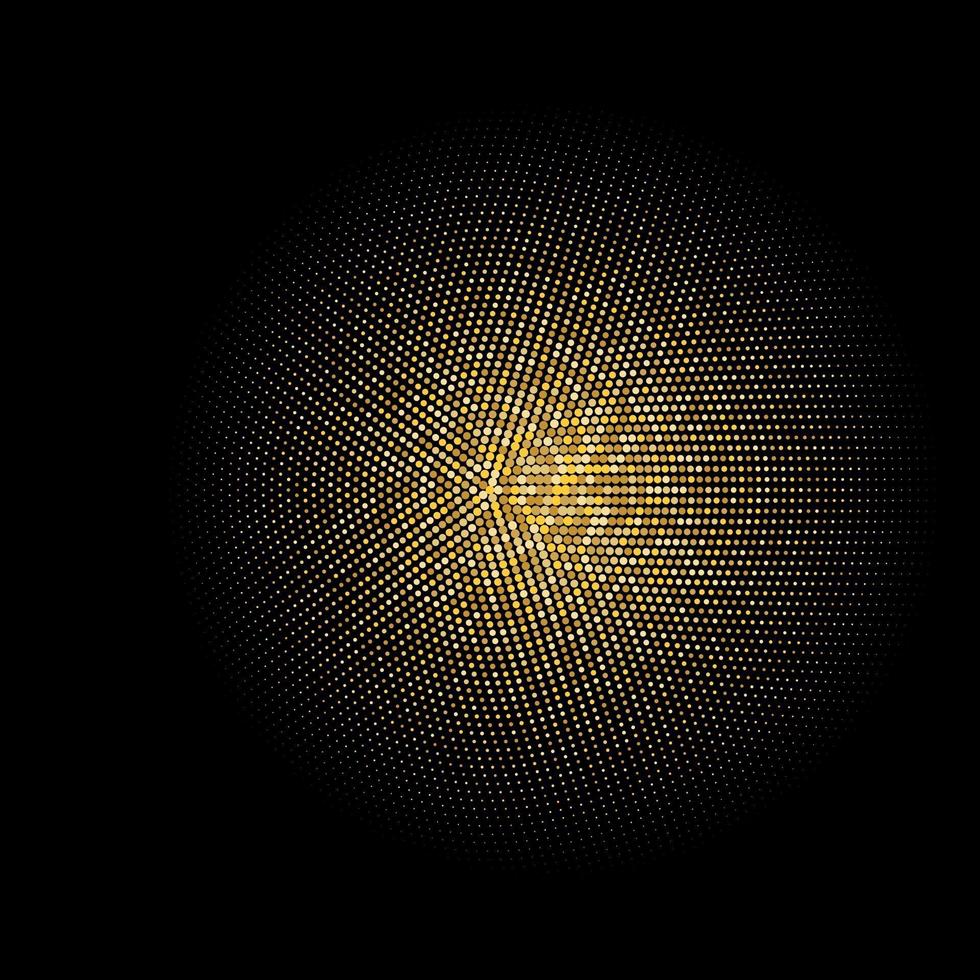 Golden Glitter Halftone Dotted Backdrop Gold Retro Pattern vector