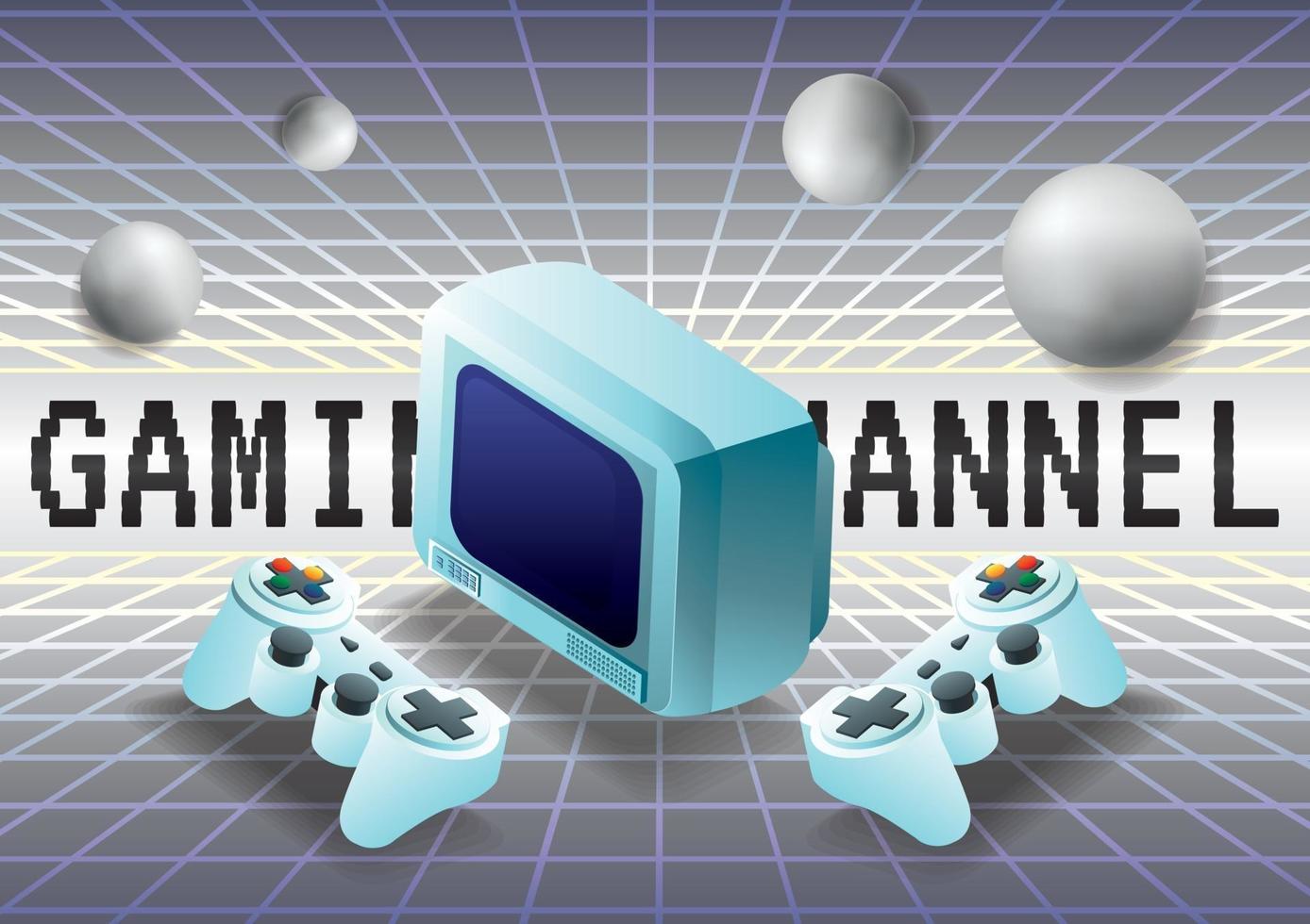 Gaming room game icon background vector