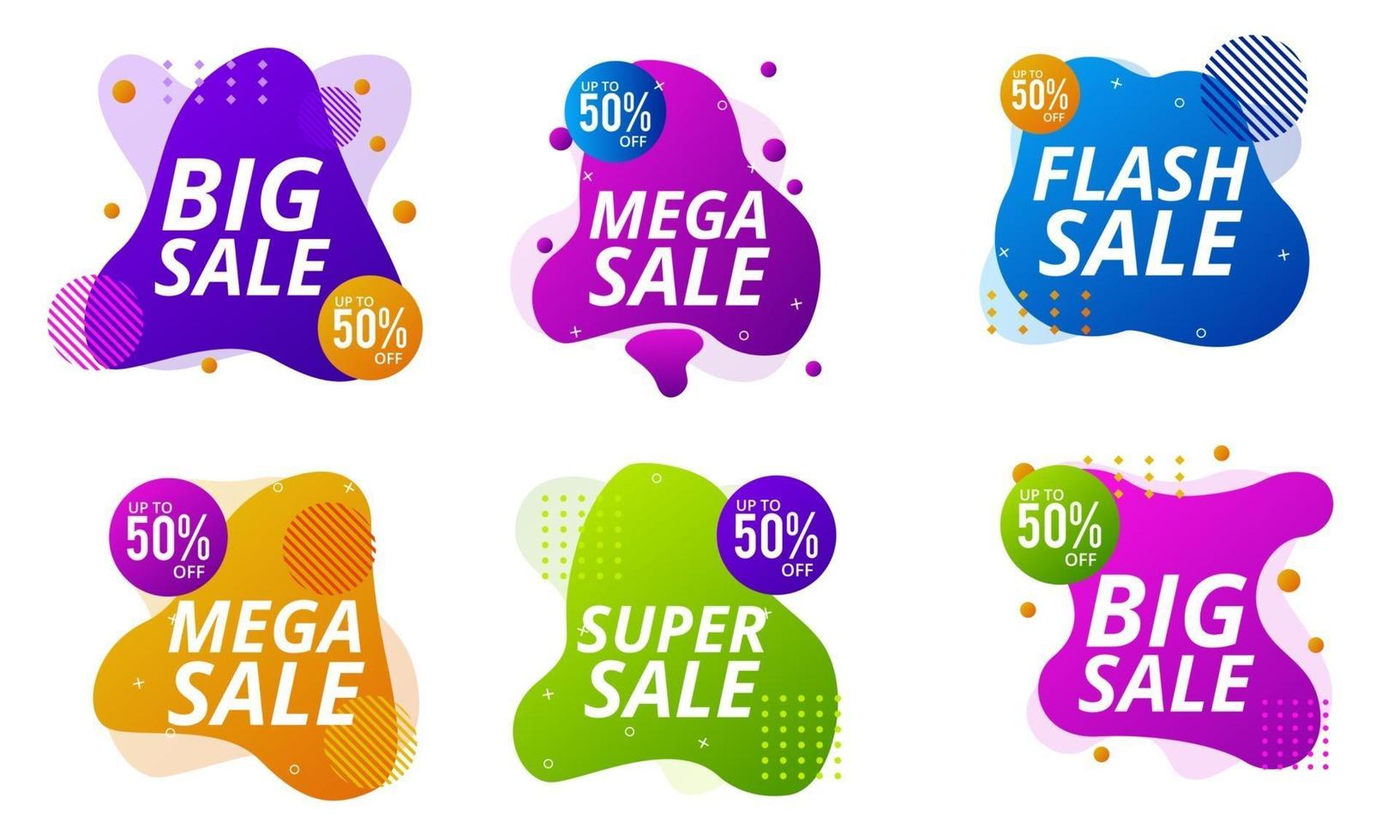 Dynamic modern fluid mobile for sale banners vector