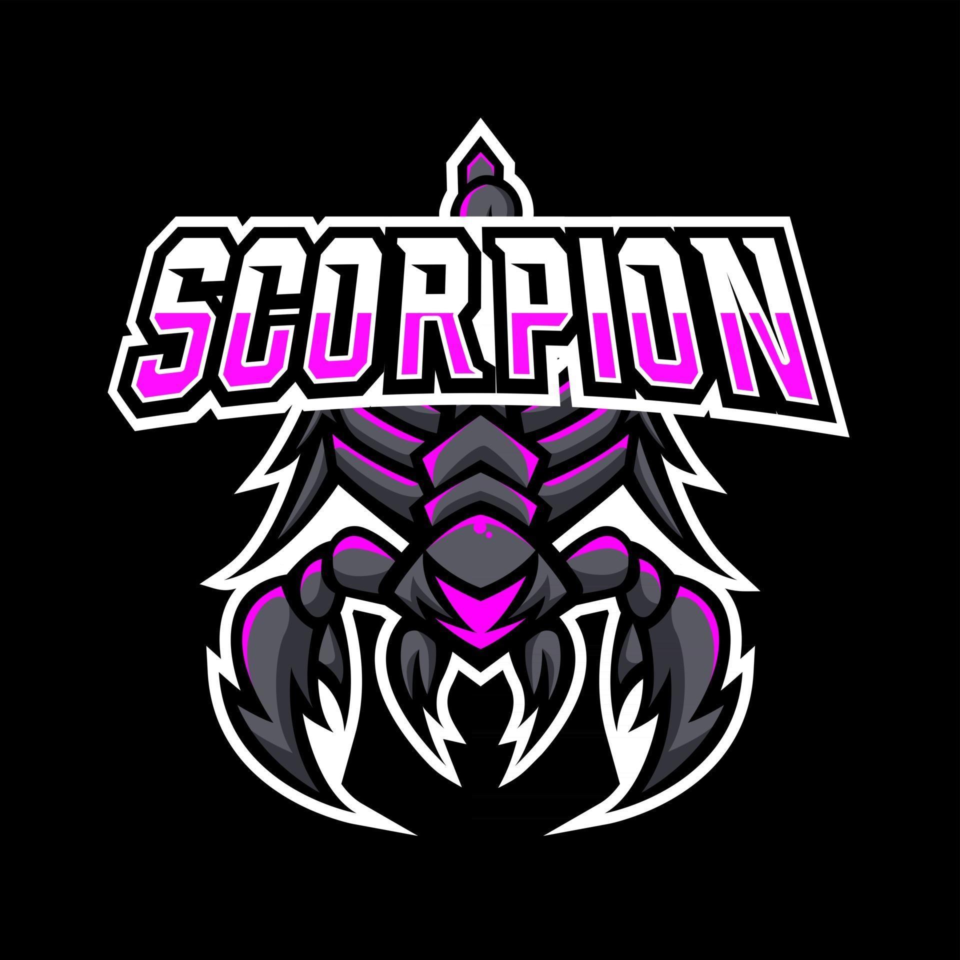 Scorpion black claw mascot sport esport logo template 2827792 Vector