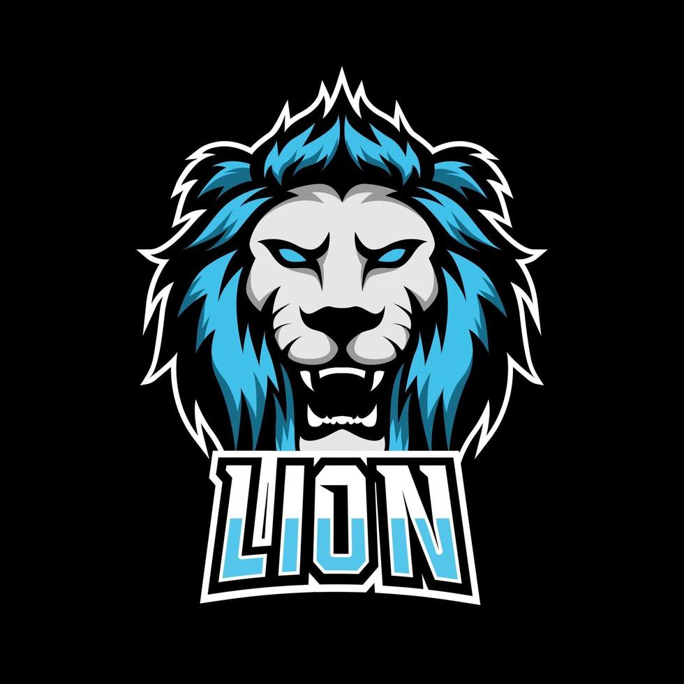 Angry lion jaguar mascot sport esport logo template vector