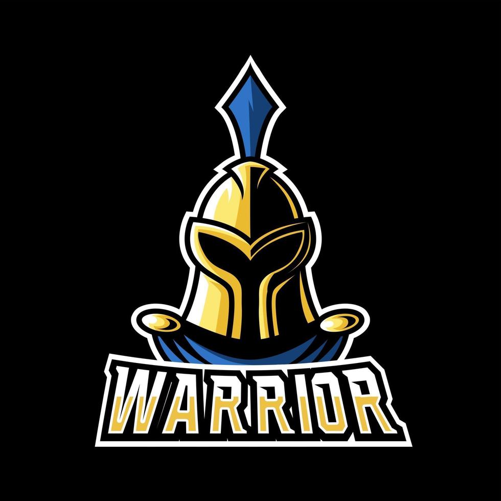 Warrior spartan roman knight sport gaming esport logo template vector