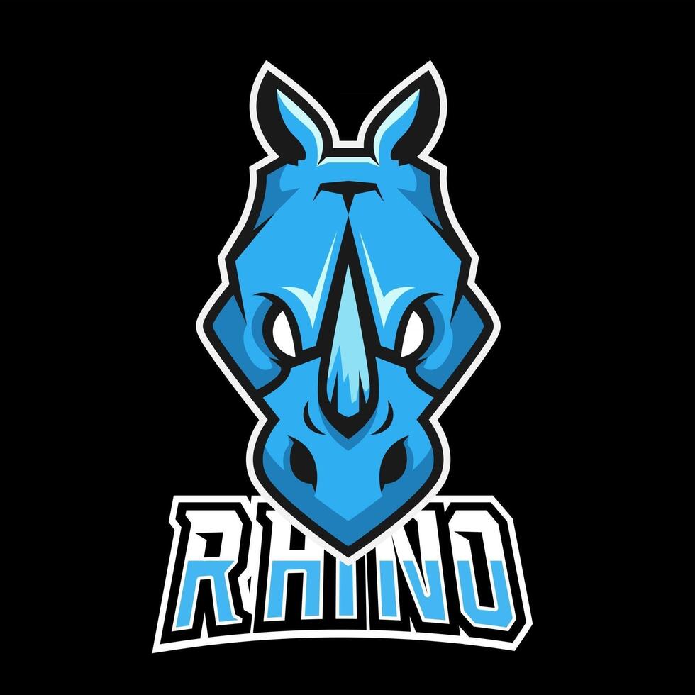 Rhino sport or esport gaming mascot logo template, for your team vector