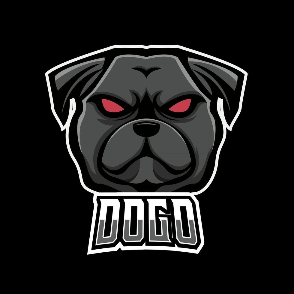 Dog sport or esport gaming mascot logo template, for your team vector