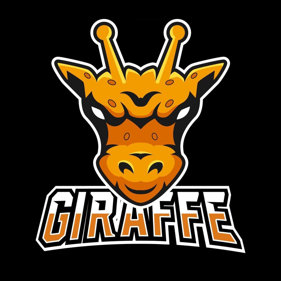 Giraffe sport or esport gaming mascot logo template, for your team vector