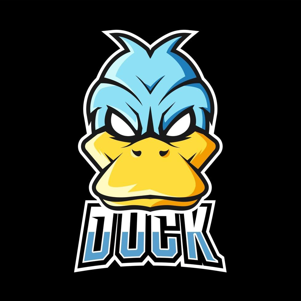 plantilla de logotipo de mascota de juego de deportes o deportes de pato, para su equipo vector