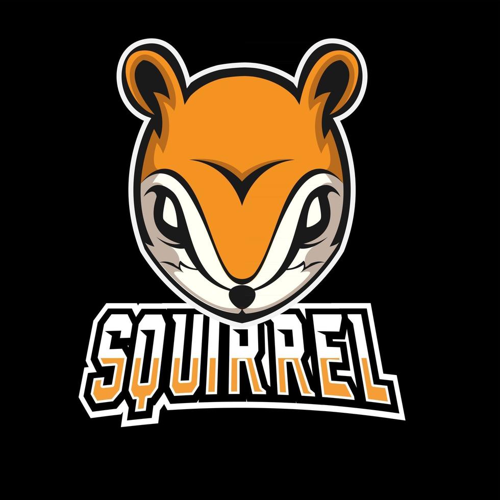 plantilla de logotipo de mascota de juego squirel sport o esport, para su equipo vector