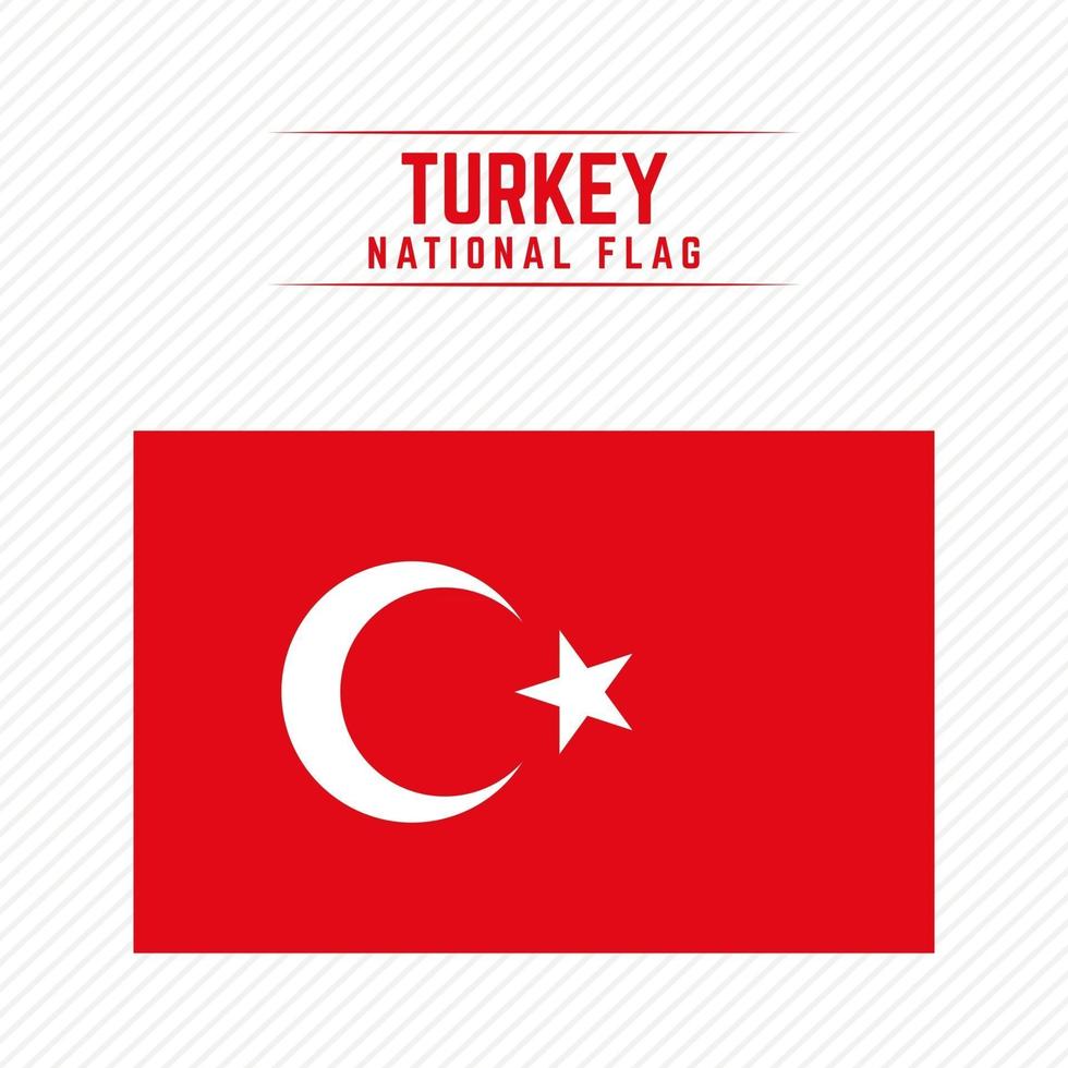 bandera nacional de turquía vector