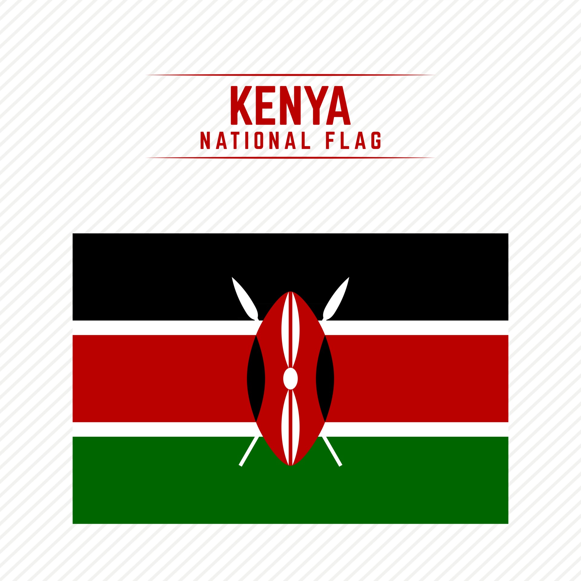 National Flag of Kenya 2828044 Vector Art at Vecteezy