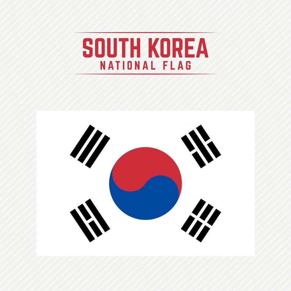 bandera nacional de corea del sur vector