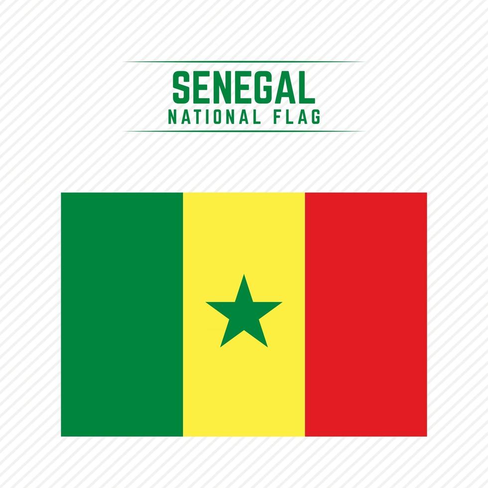 National Flag of Senegal vector