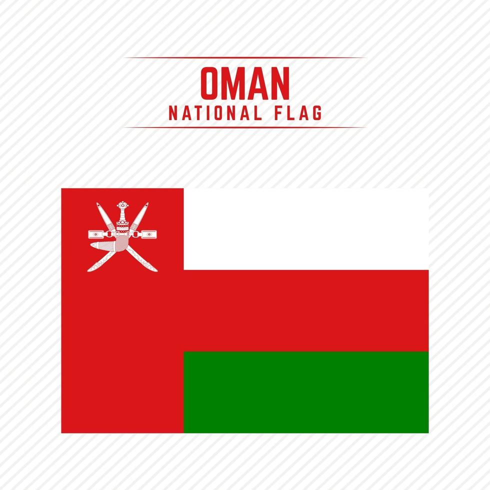 National Flag of Oman vector