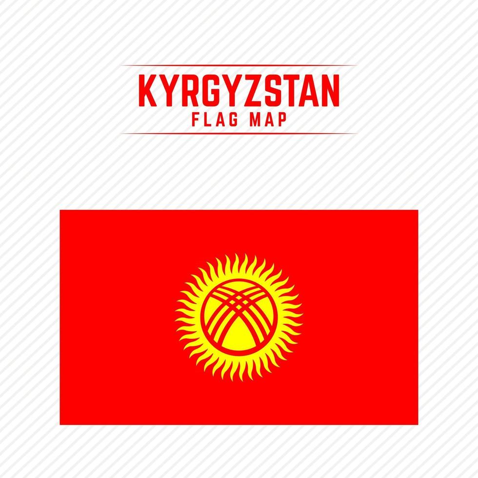 National Flag of Kyrgyzstan vector