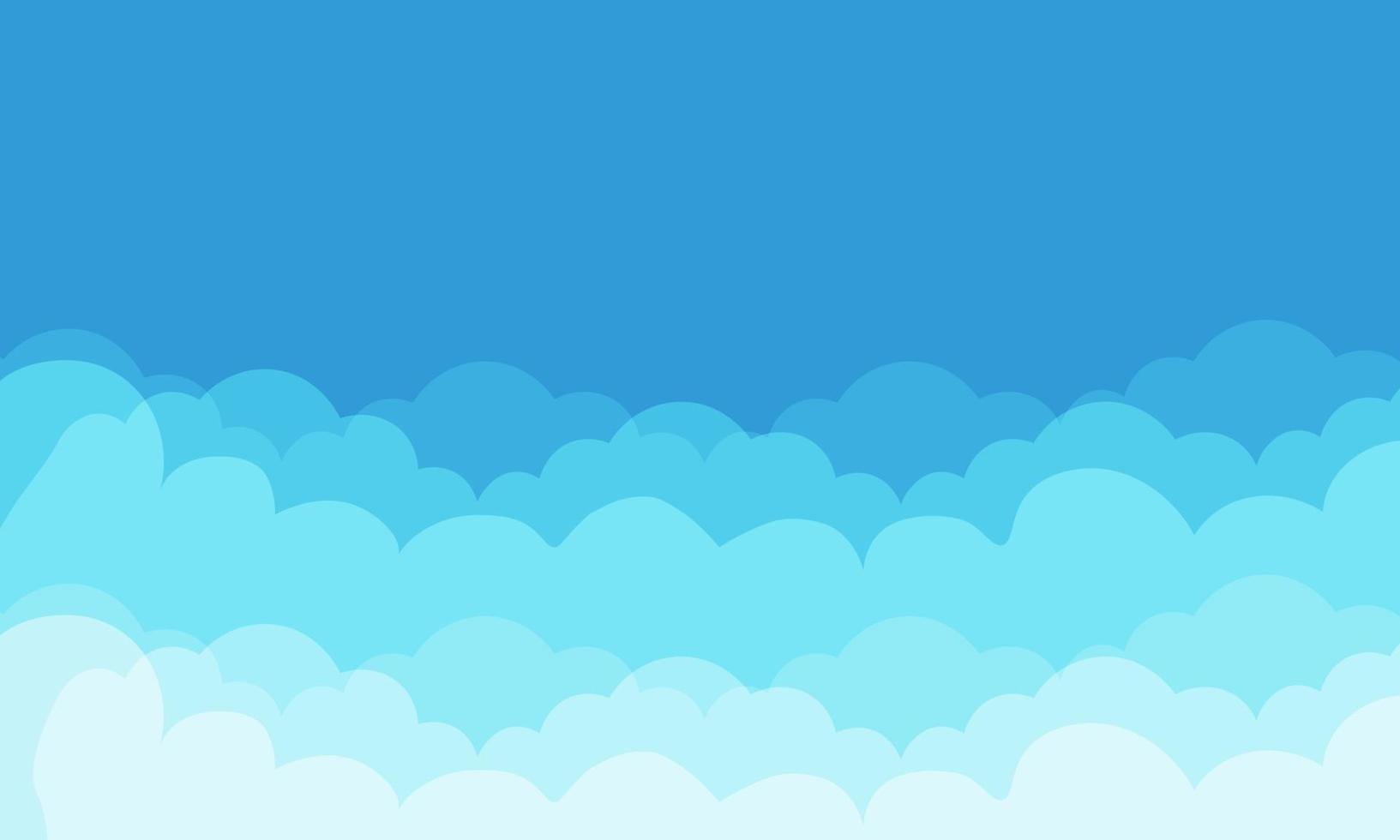 Ilustración de fondo nublado azul abstracto vector