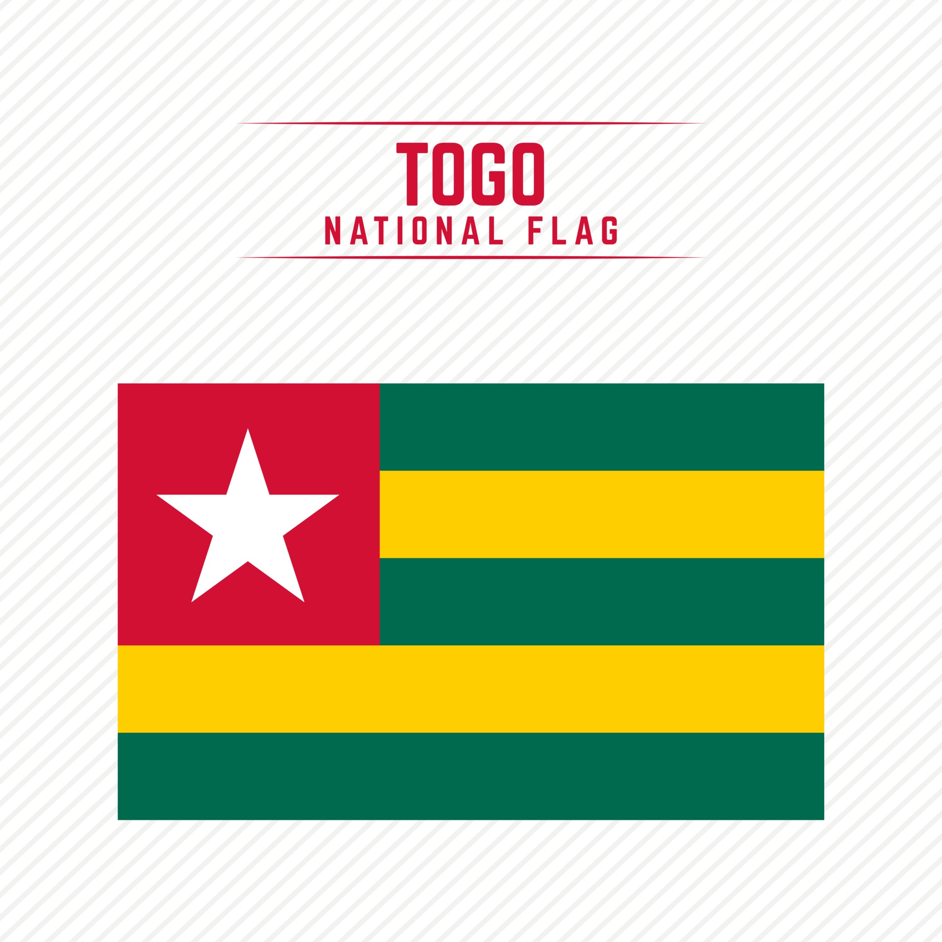 National Flag of Togo 2828072 Vector Art at Vecteezy