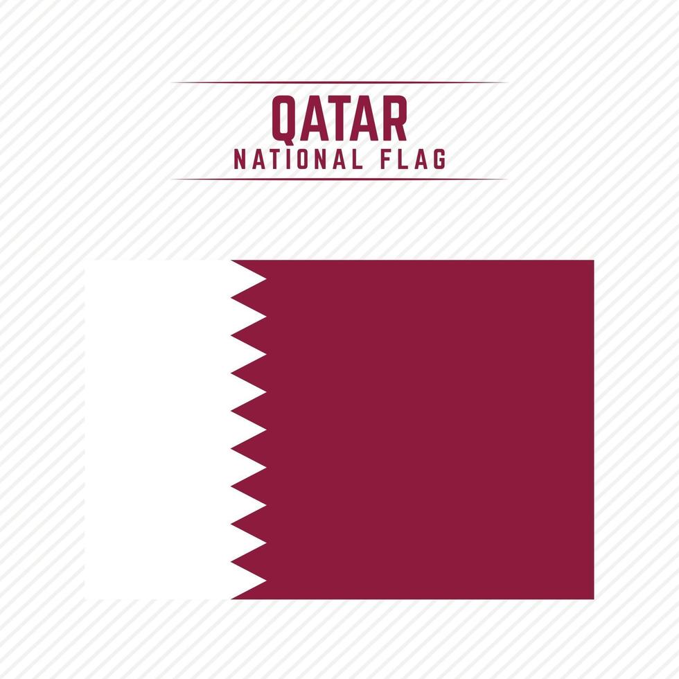 National Flag of Qatar vector