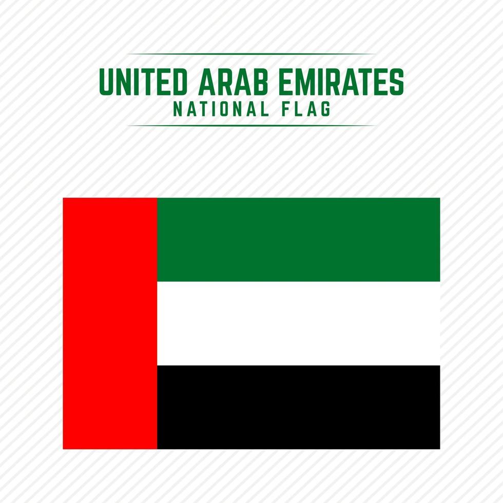 bandera nacional de emiratos árabes unidos vector