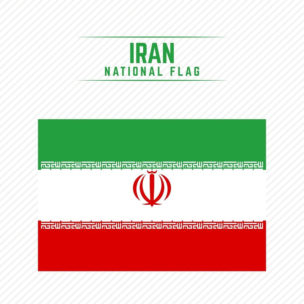 National Flag of Iran vector