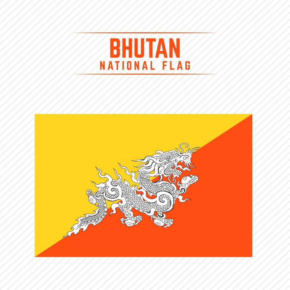 National Flag of Bhutan vector