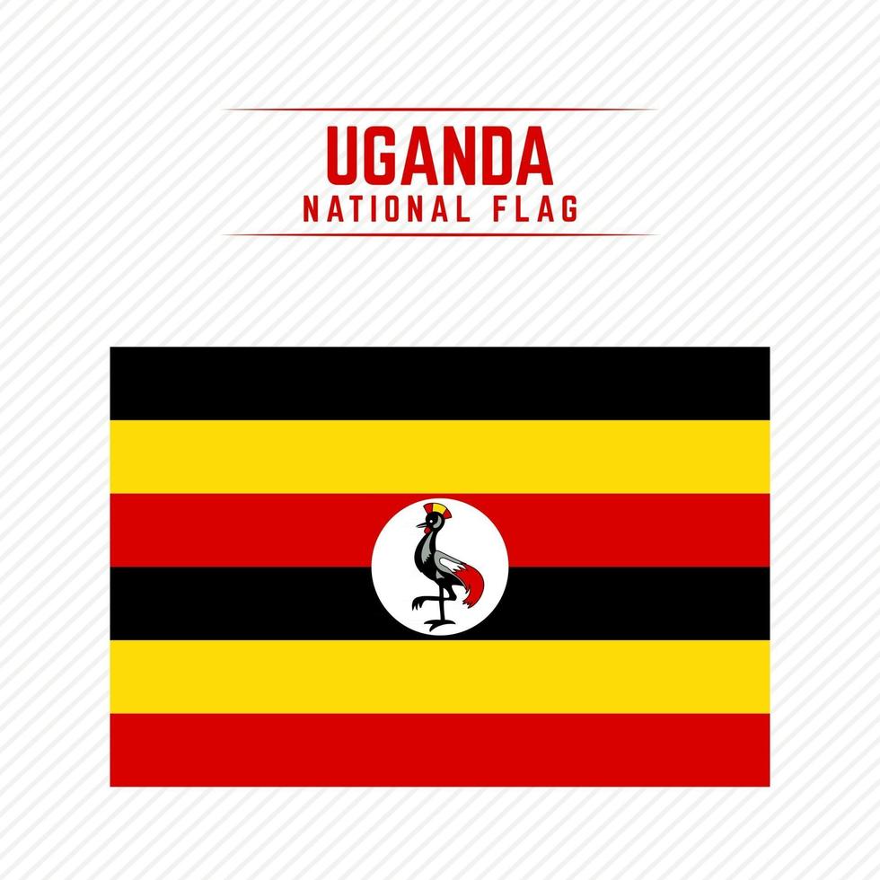 bandera nacional de uganda vector