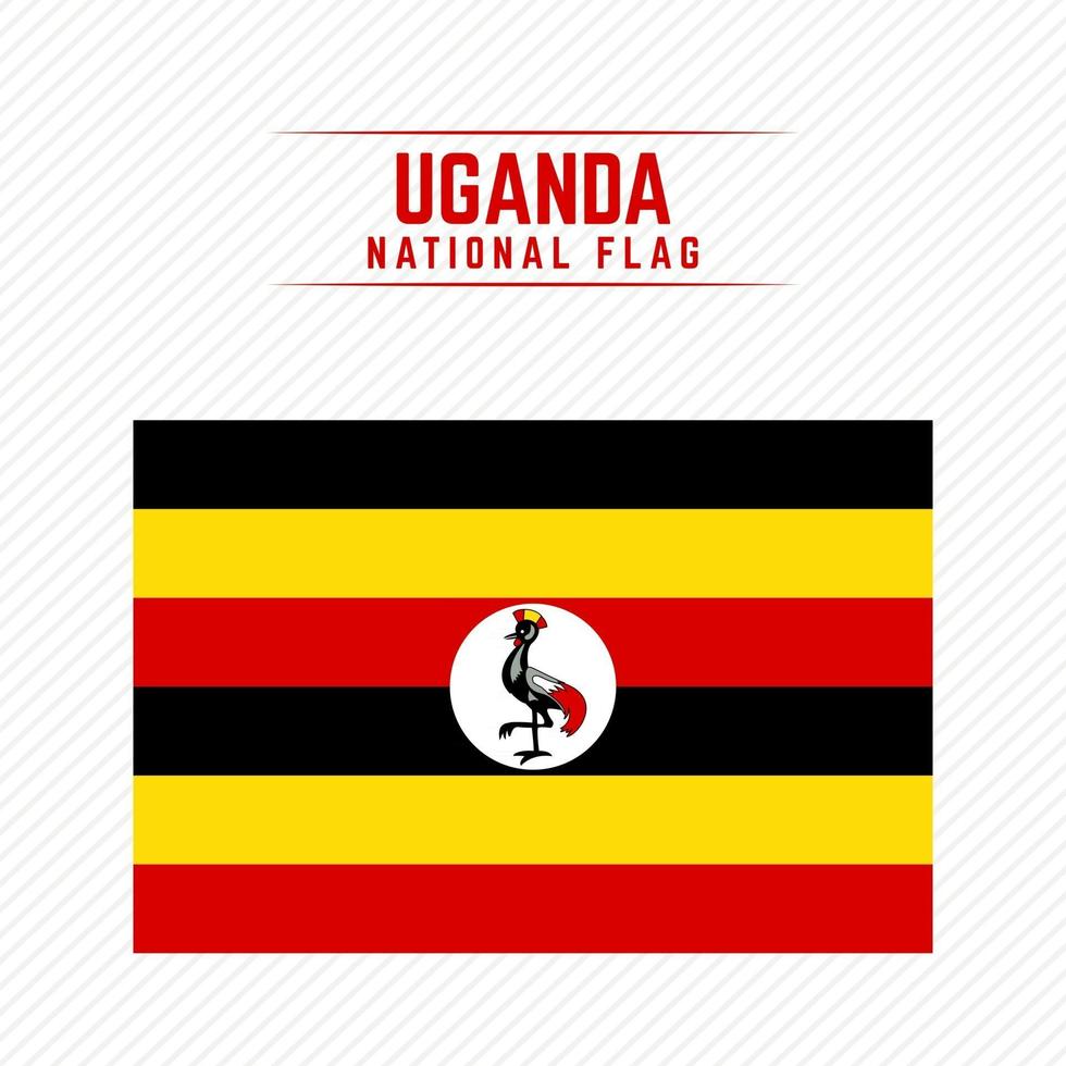 National Flag of Uganda vector