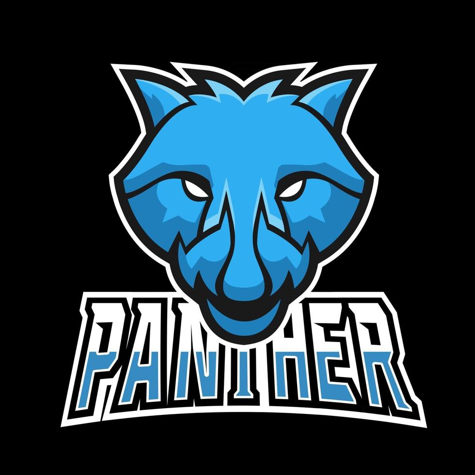 Panther sport o esport gaming mascot logo template, para su equipo vector