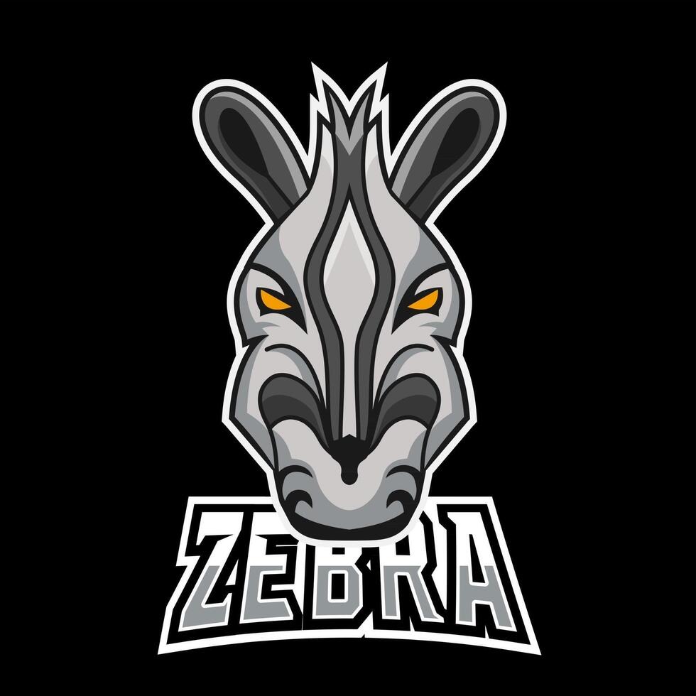 Zebra sport or esport gaming mascot logo template, for your team vector