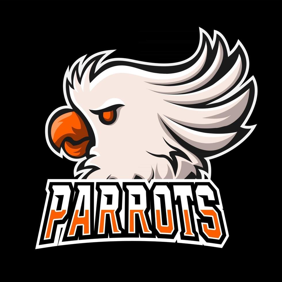Parrots sport or esport gaming mascot logo template, for your team vector