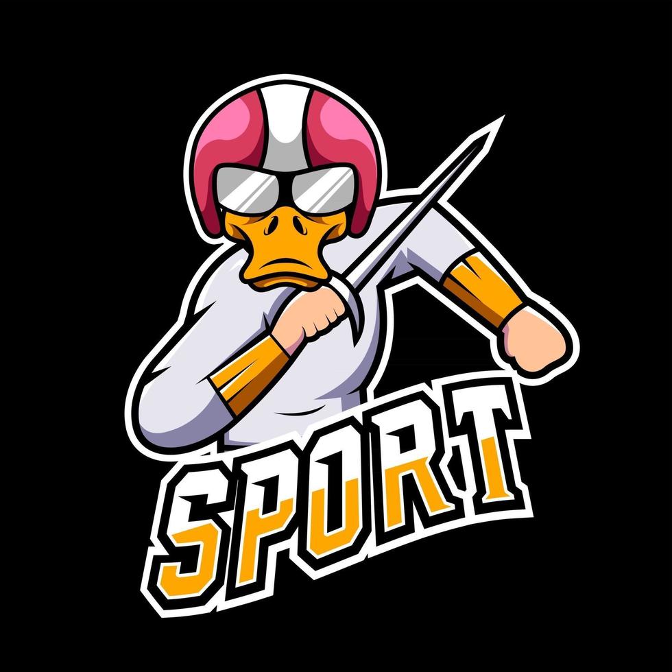 Fighter sport or esport gaming mascot logo template, for your team vector