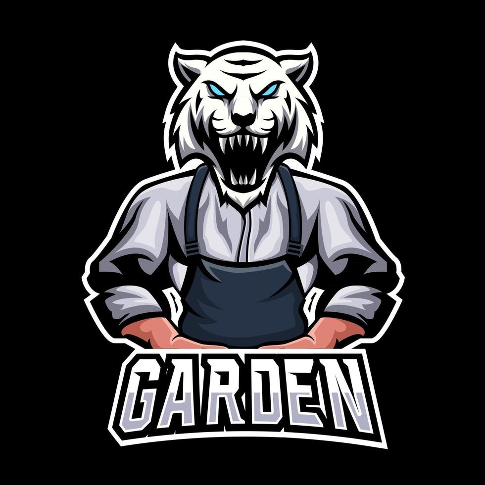 Garden sport or esport gaming mascot logo template, for your team vector