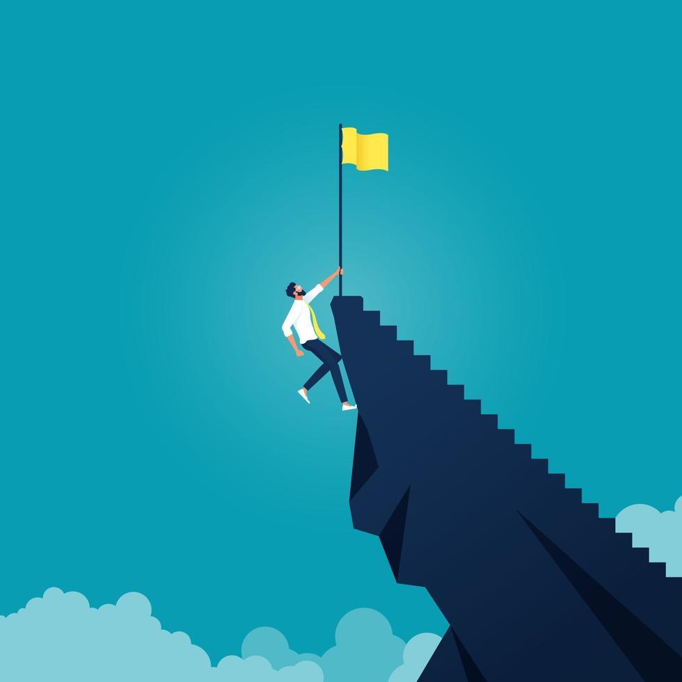 Hard and easy ways-Struggle or hard work in business concept vector