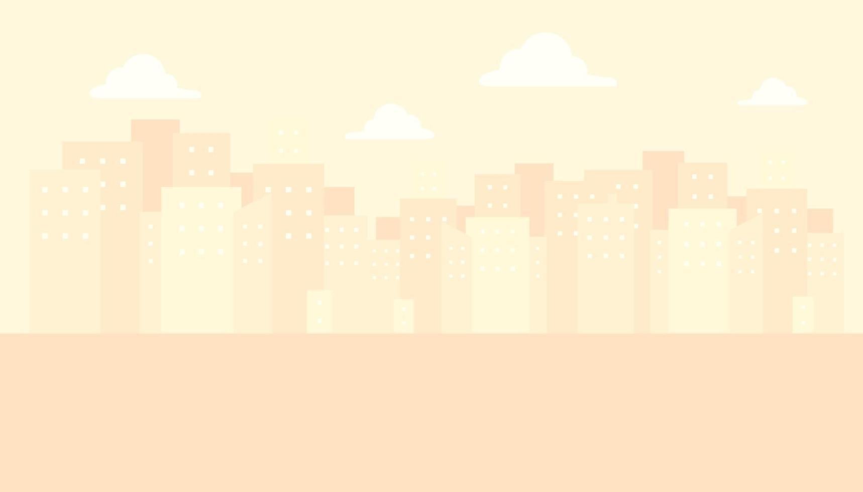 Pastel silhouette cityscape background. Minimal style. vector