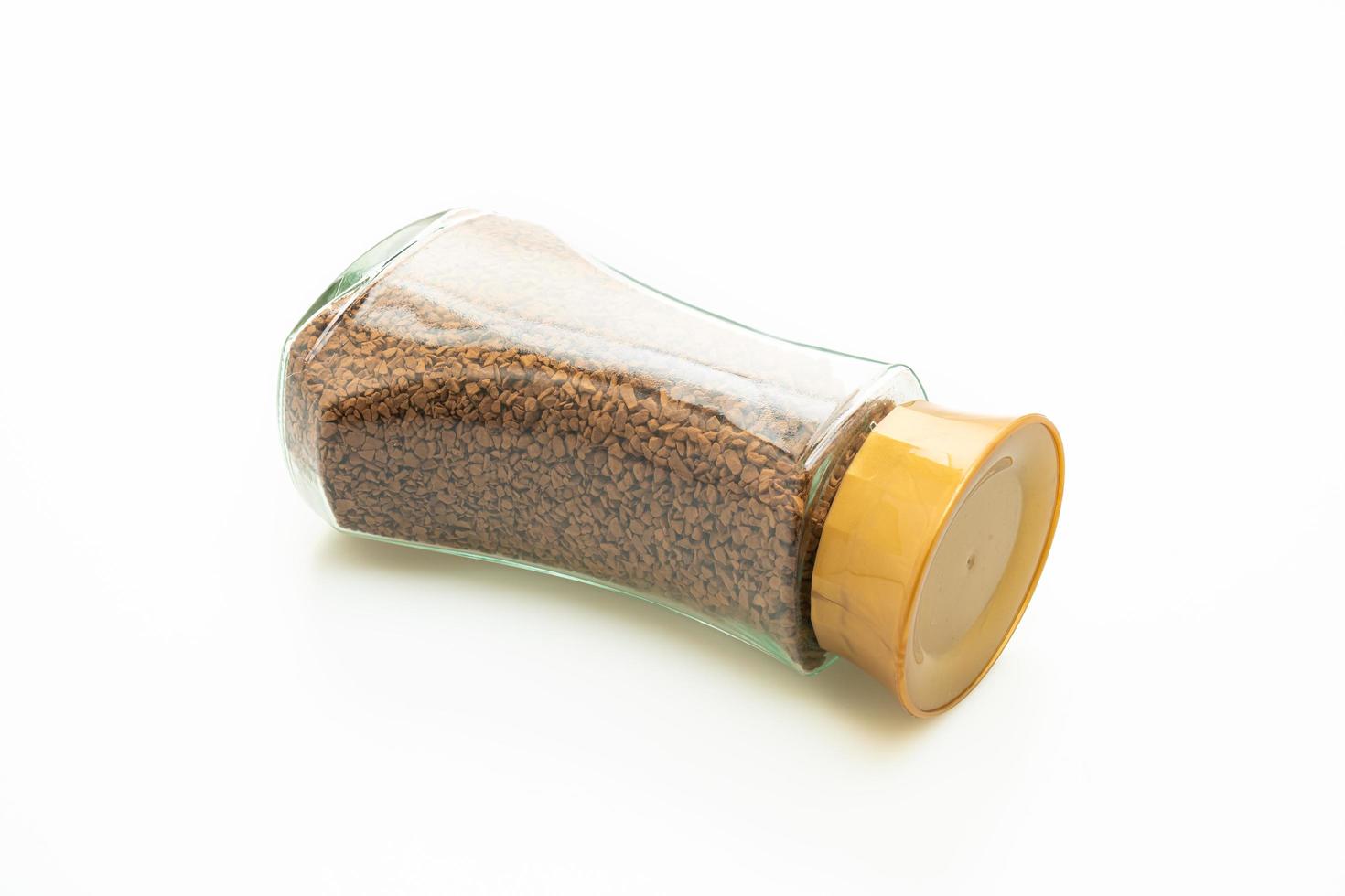 Instant coffee in glass bottle photo