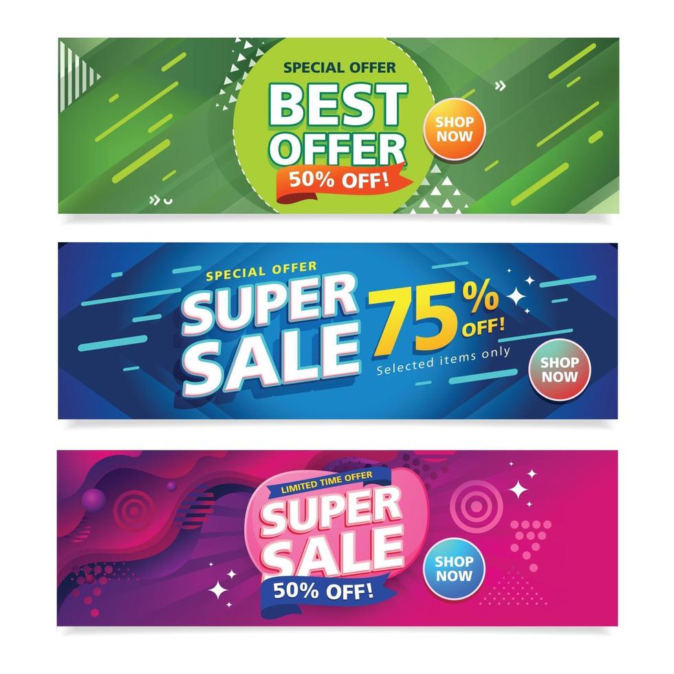 Flash Sale Horizontal Banner vector