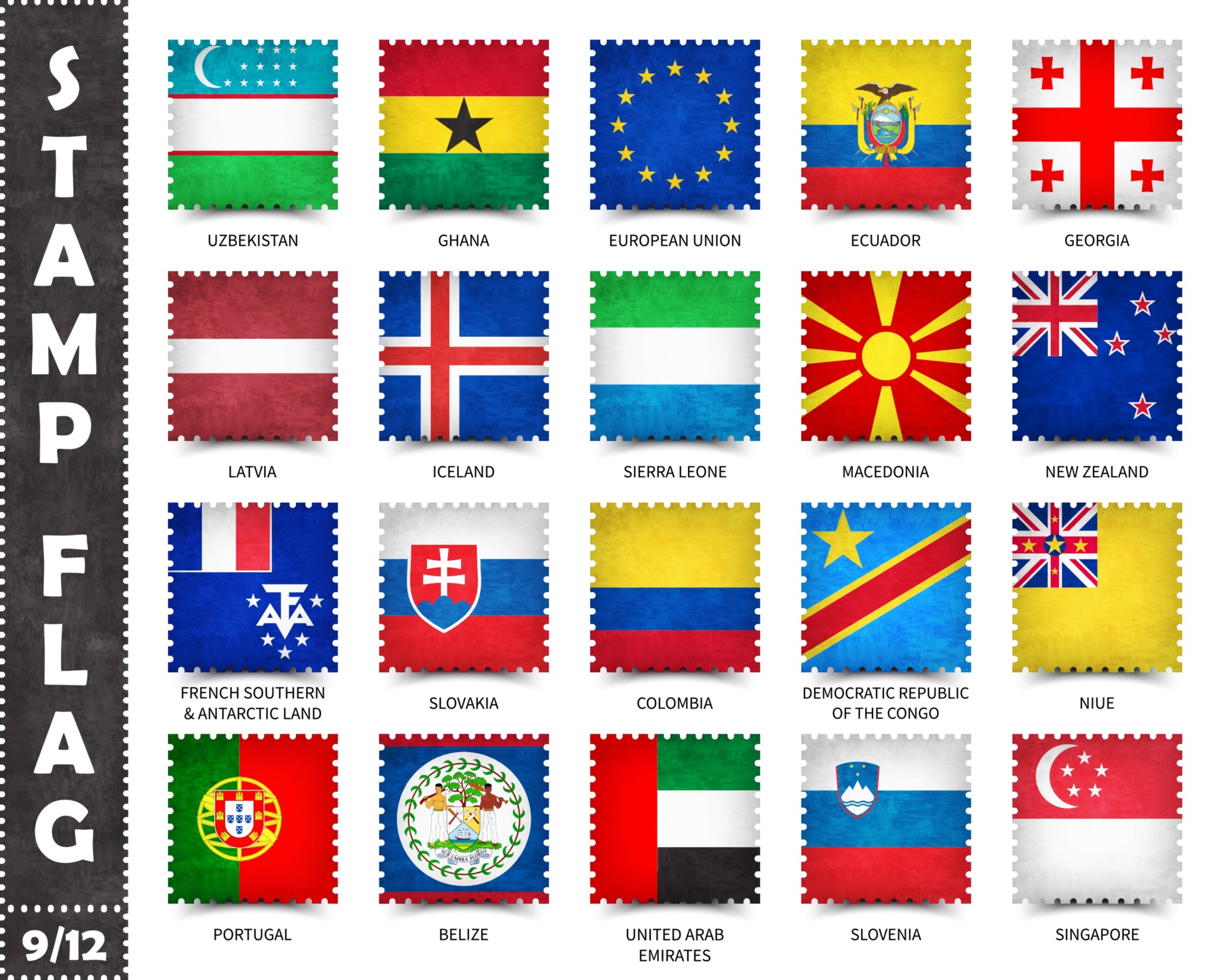 flags of european countries with names