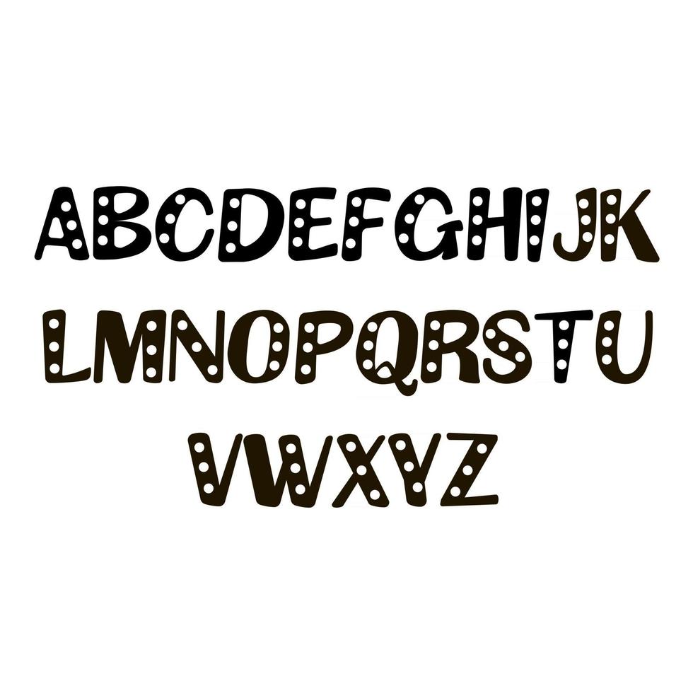 lindo alfabeto con puntos vector