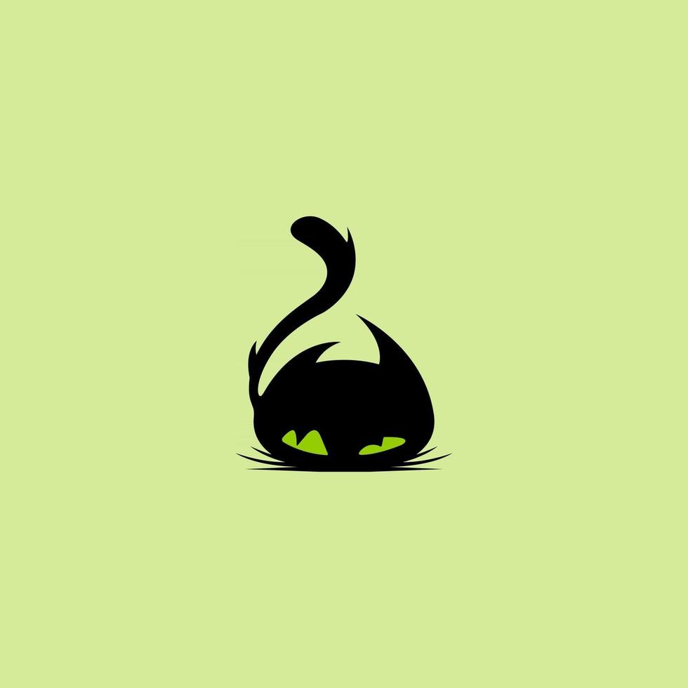 vector de diseño de icono de logotipo de gato