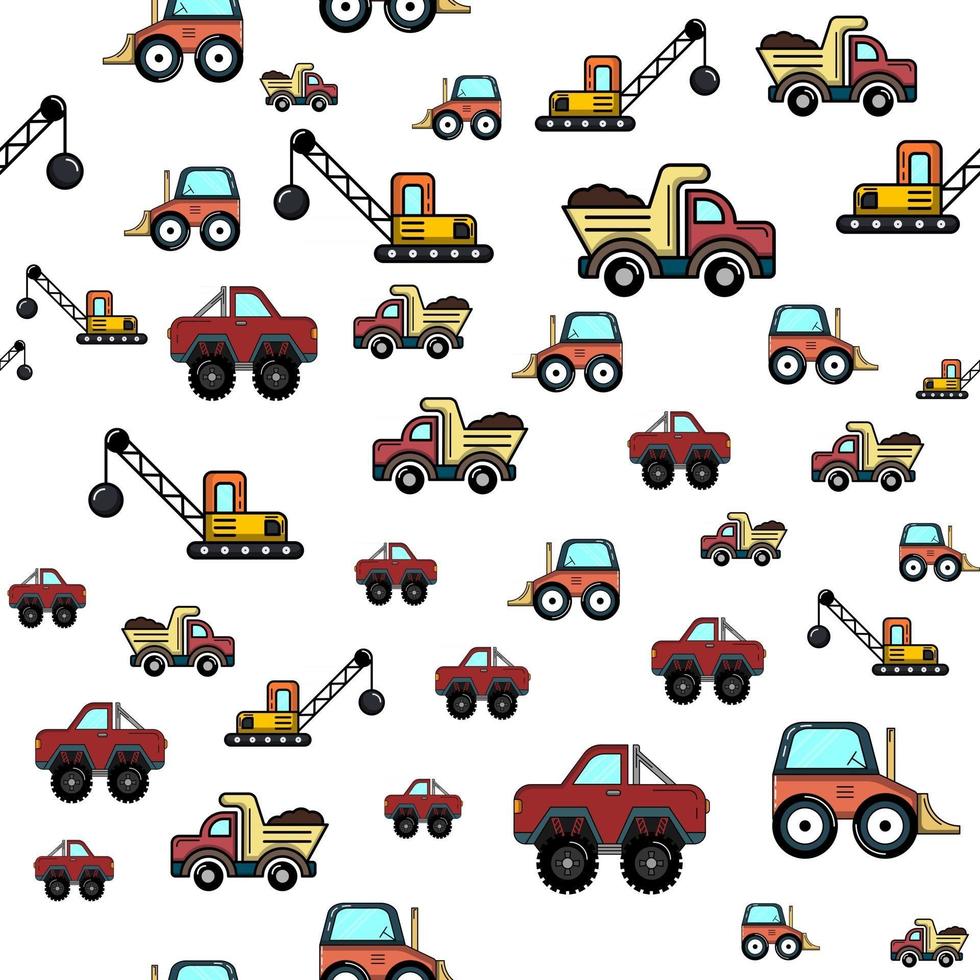 trucks seamless pattern perfect for background or wallpaper vector