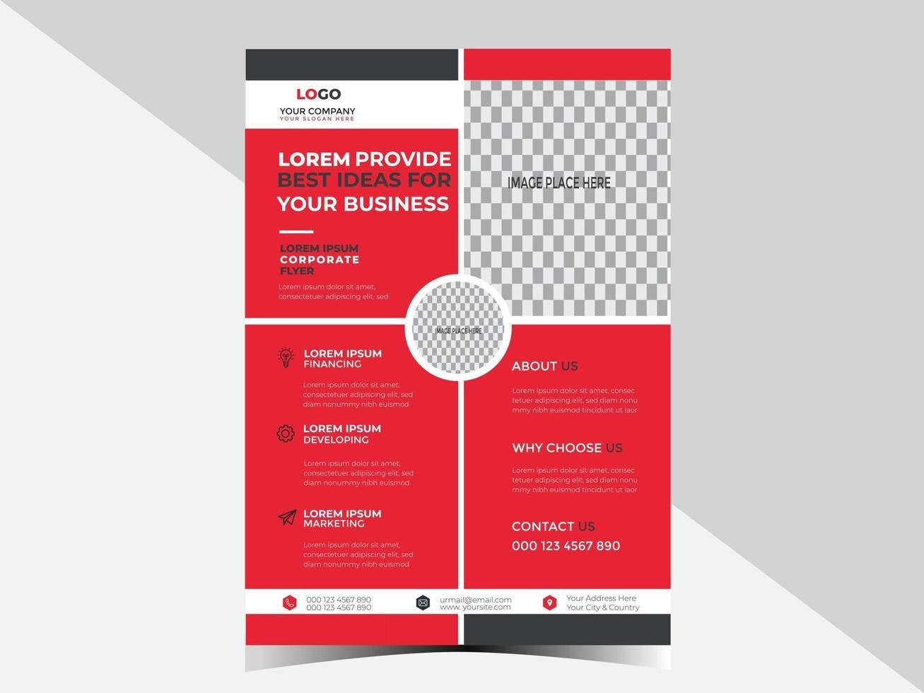 Corporate Multipurpose Business Flyer Design Template for your business services or event vector