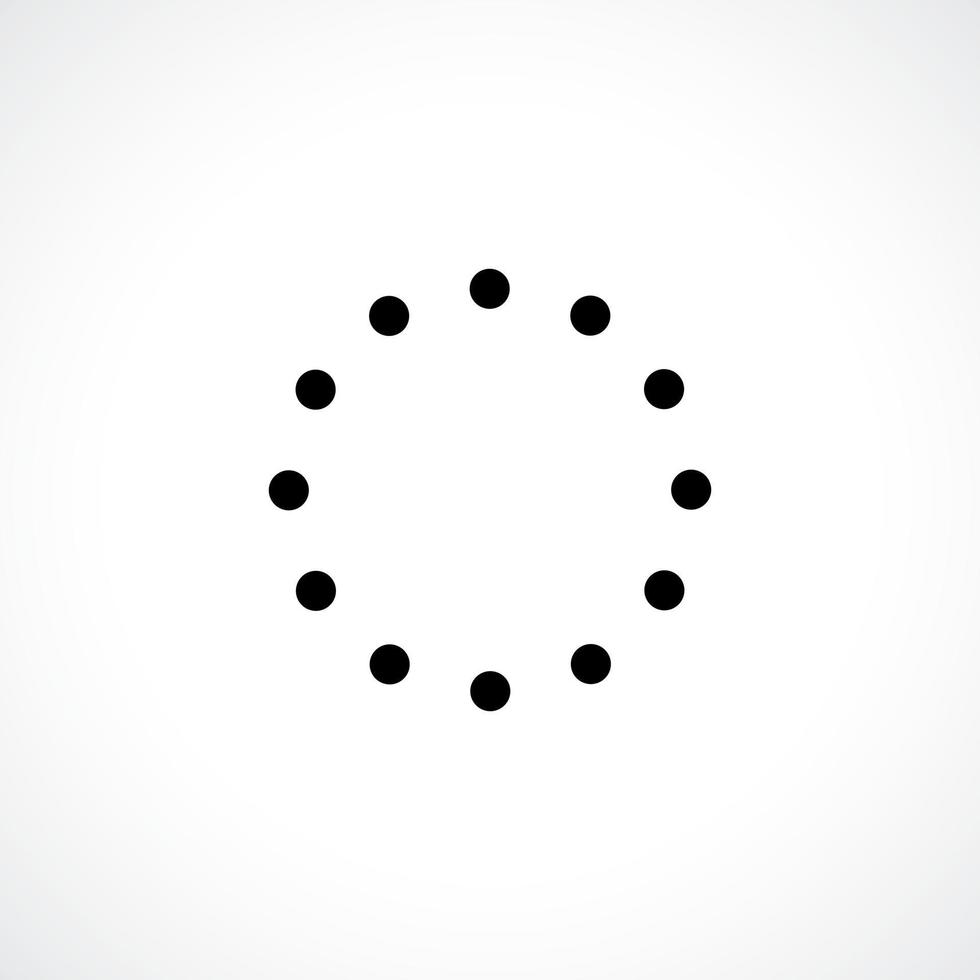 Black abstract vector circle frame halftone dots logo emblem design. Round border Icon using circle dots texture.Vector illustration EPS 10