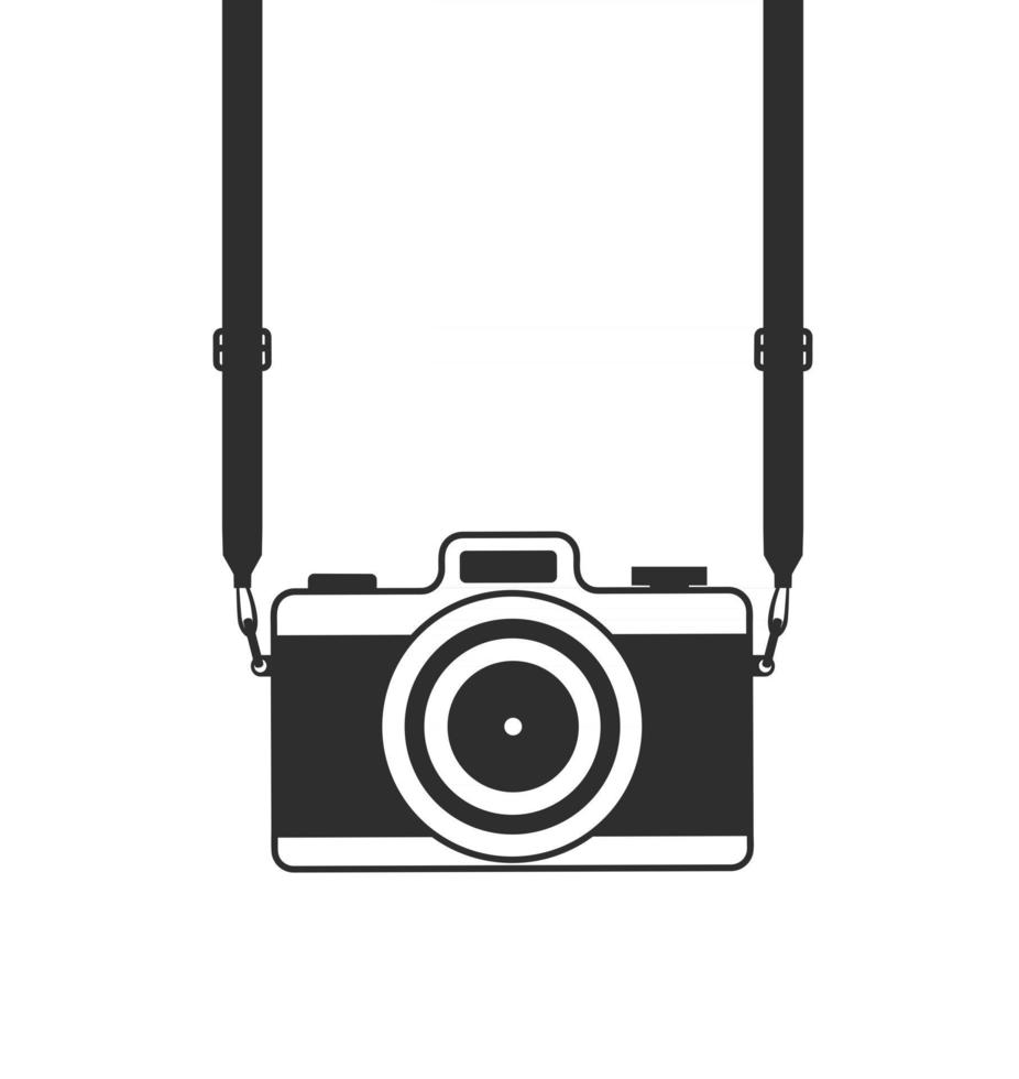 hanging vintage camera icon vector