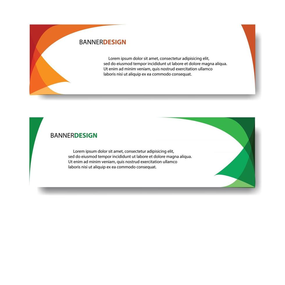 logotipo de banner con color simple vector