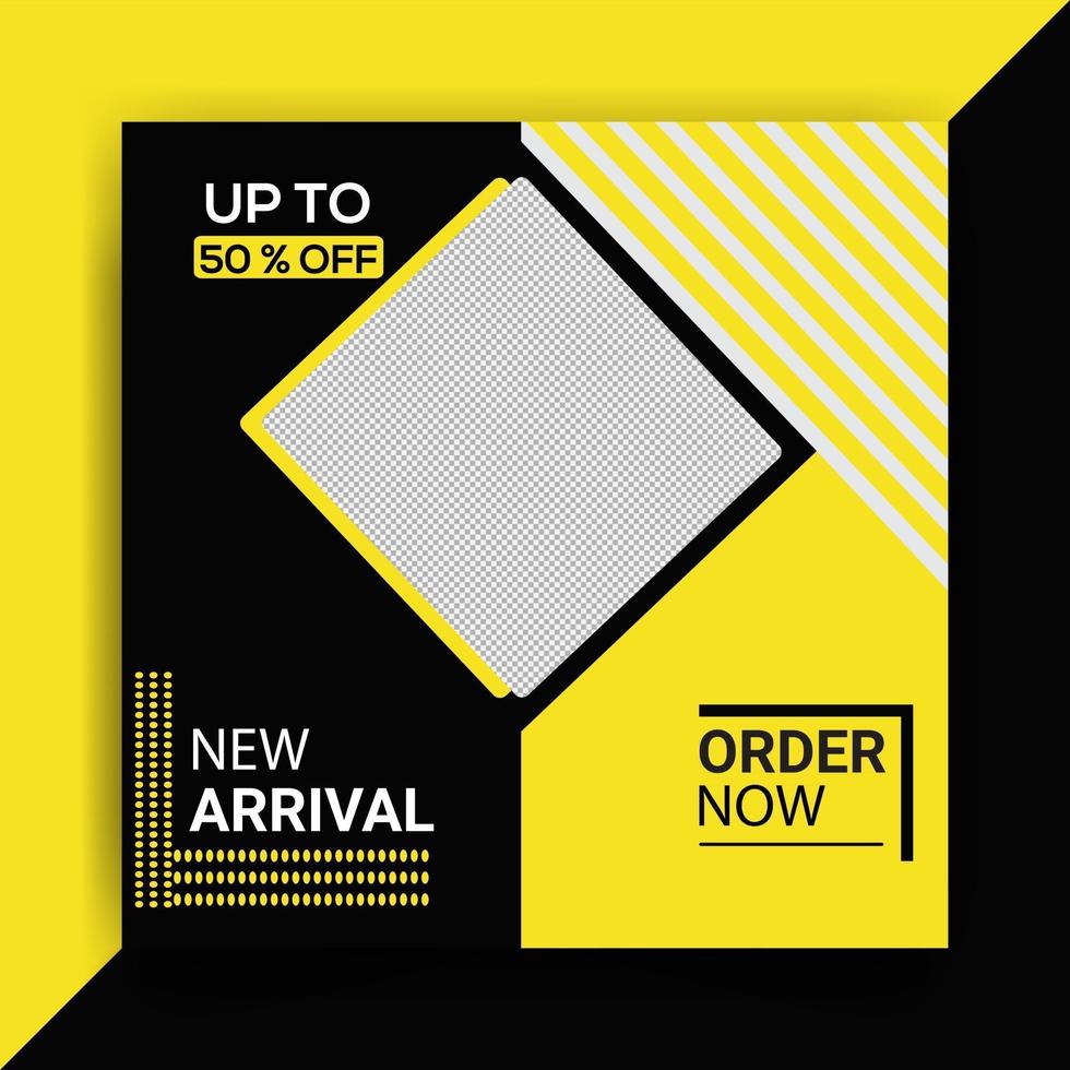 Shopping Social Media Post Template and Fashion Online Sale banner Ai design vector