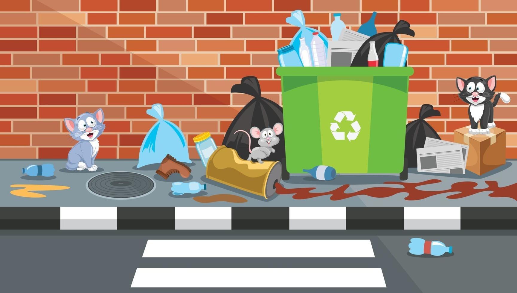 Concept Of Cleaning And Recycling vector