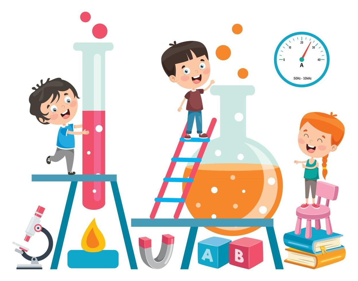 Concept Of Chemistry Experiment vector